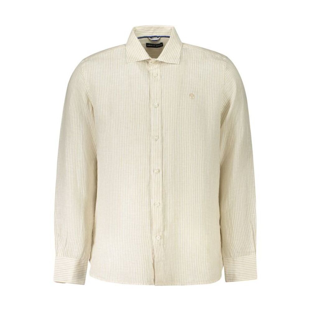 North Sails Beige Linen Men Men's Shirt